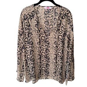 Buddy Love, long-sleeved, V-neck, blouse, M